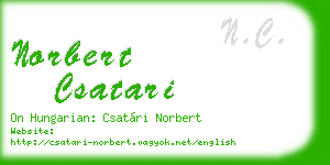 norbert csatari business card