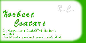 norbert csatari business card